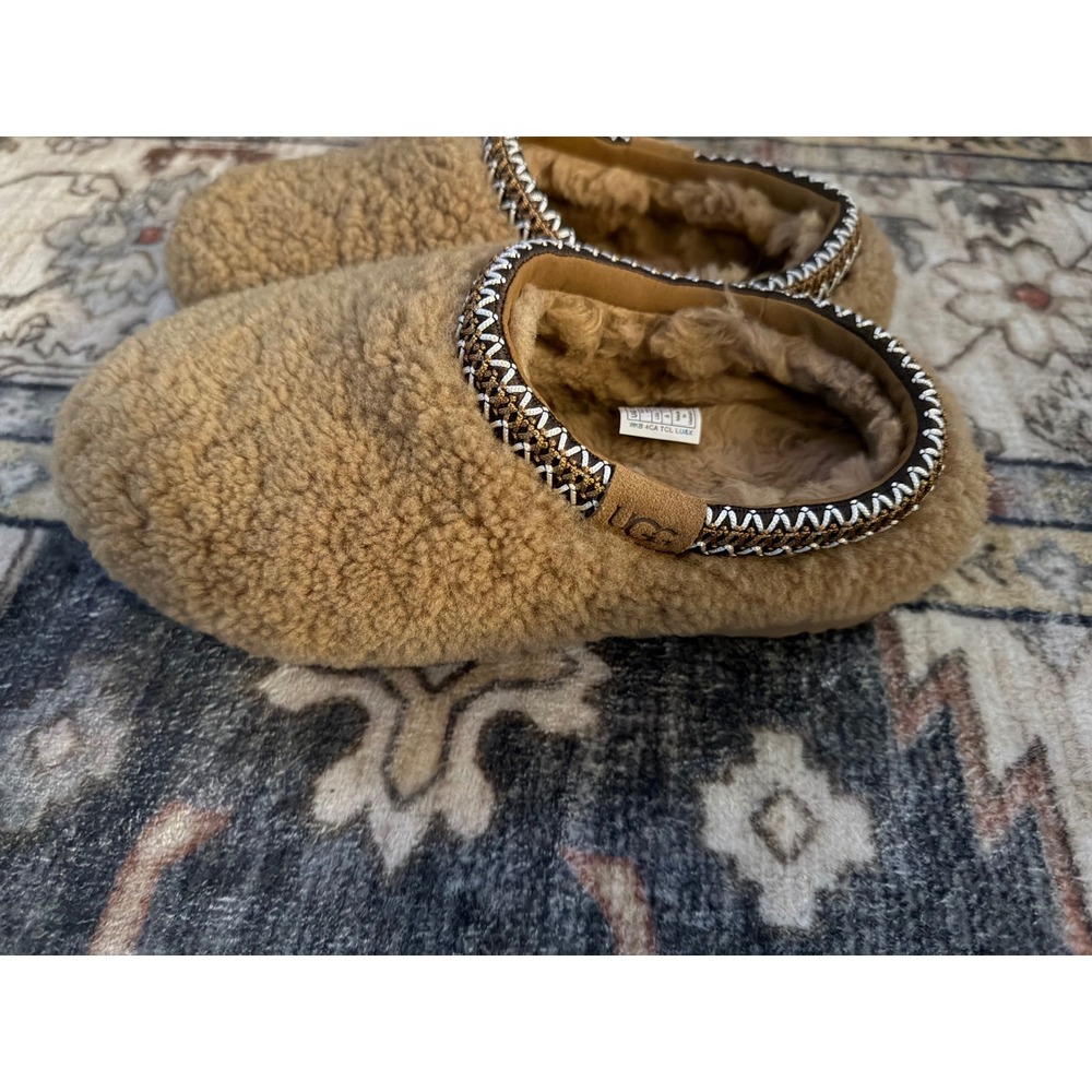 UGG Tasman II Curly Slipper Mustard Seed Tan Shearling 1123650K Womens 8
